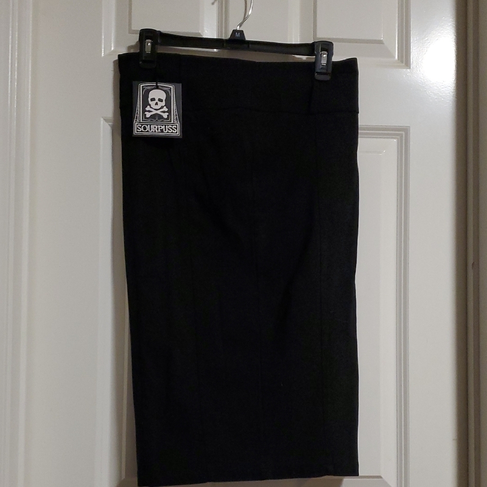 Sourpuss Classic Black Pencil Skirt
